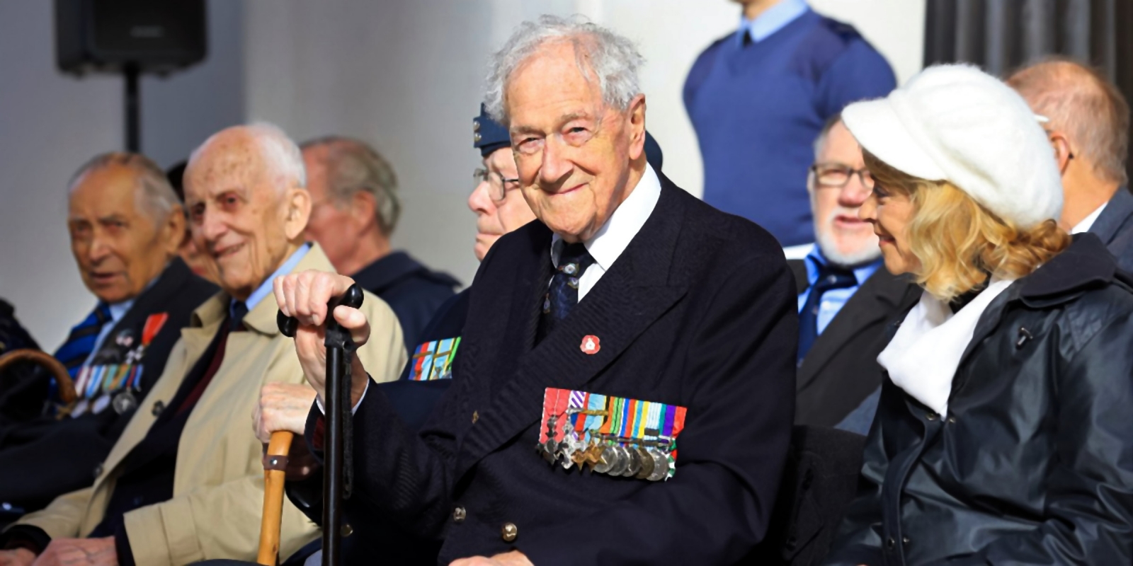 Bomber Command veteran bombaimer John Bell reaches 100 RAF Memorial
